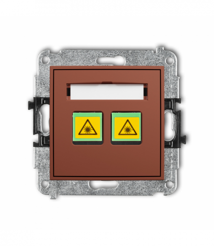 MINI Gniazdo światłowodowe, optyczne podwójne, terakota Karlik 63MGOP-2