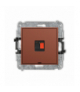 MINI Gniazdo głośnikowe pojedyncze, bez pola opisowego, terakota Karlik 63MGGBO-1