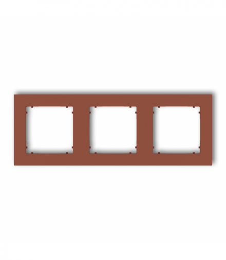 MINI Ramka uniwersalna potrójna kwadratowa z tworzywa, terakota Karlik 63MR-3