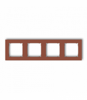 MINI Ramka uniwersalna poczwórna kwadratowa z tworzywa, terakota Karlik 63MR-4