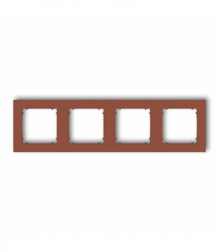 MINI Ramka uniwersalna poczwórna kwadratowa z tworzywa, terakota Karlik 63MR-4