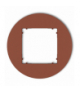 MINI Ramka uniwersalna pojedyncza okrągła z tworzywa, terakota Karlik 63MRTO-1