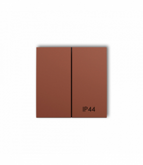 ICON, MINI Klawisze podwójne do łączników IP 44 ICON, MINI (komplet dwóch sztuk), terakota Karlik 63MKLH-2
