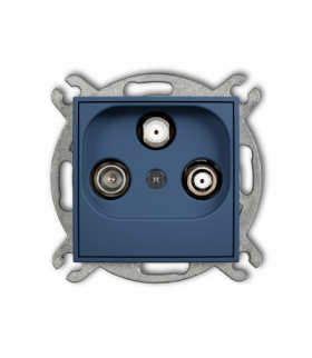 MINI Gniazdo abonenckie 2 wyjścia SAT + TV, navy blue Karlik 64MGSN