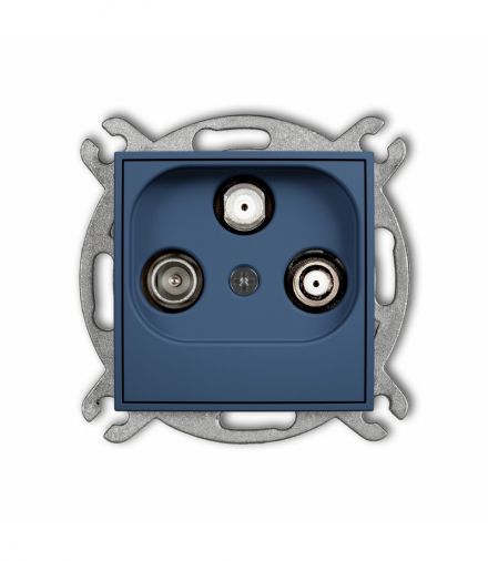 MINI Gniazdo abonenckie 2 wyjścia SAT + TV, navy blue Karlik 64MGSN