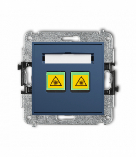 MINI Gniazdo światłowodowe, optyczne podwójne, navy blue Karlik 64MGOP-2