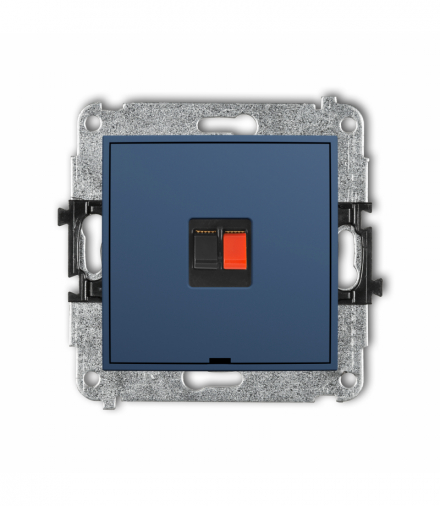 MINI Gniazdo głośnikowe pojedyncze, bez pola opisowego, navy blue Karlik 64MGGBO-1