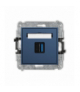 MINI Gniazdo pojedyncze USB A-A 3.0, navy blue Karlik 64MGUSB-5