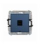 MINI Gniazdo pojedyncze 1xUSB C-C, bez pola opisowego, navy blue Karlik 64MGUSBBO-7