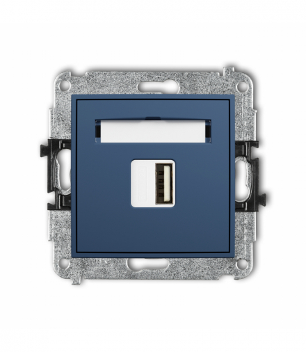 MINI Ładowarka USB A, 10W max., 5V, 2A, navy blue Karlik 64MCUSB-3