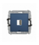 MINI Ładowarka USB A, 10W max., 5V, 2A, bez pola opisowego, navy blue Karlik 64MCUSBBO-3