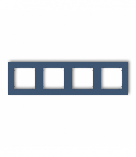 MINI Ramka uniwersalna poczwórna kwadratowa z tworzywa, navy blue Karlik 64MR-4