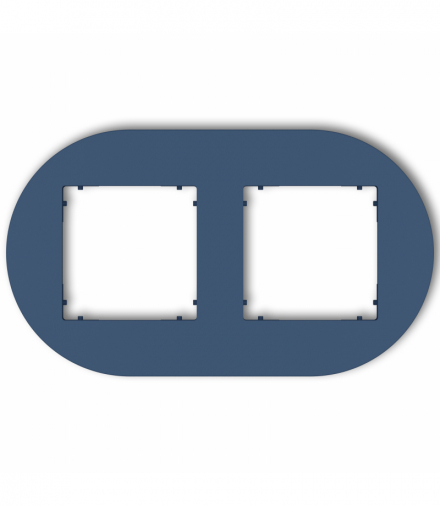 MINI Ramka uniwersalna podwójna okrągła z tworzywa, navy blue Karlik 64MRTO-2