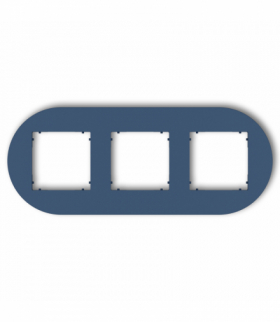 MINI Ramka uniwersalna potrójna okrągła z tworzywa, navy blue Karlik 64MRTO-3