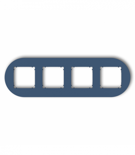 MINI Ramka uniwersalna poczwórna okrągła z tworzywa, navy blue Karlik 64MRTO-4