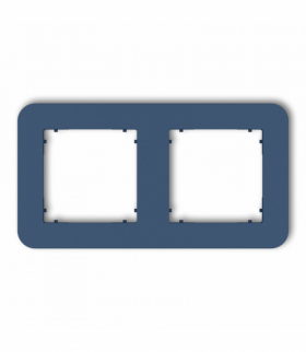MINI Ramka uniwersalna podwójna zaokrąglona z tworzywa, navy blue Karlik 64MRTZ-2