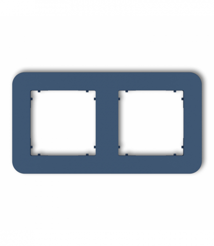 MINI Ramka uniwersalna podwójna zaokrąglona z tworzywa, navy blue Karlik 64MRTZ-2