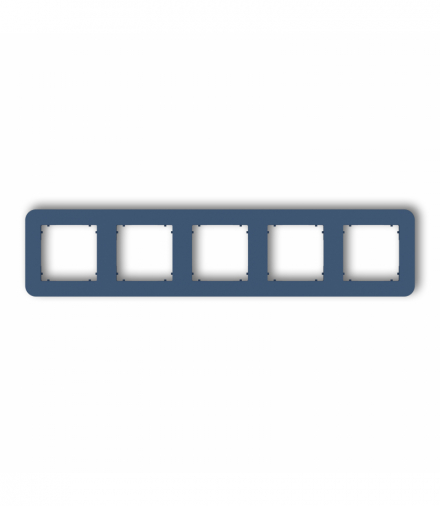 MINI Ramka uniwersalna pięciokrotna zaokrąglona z tworzywa, navy blue Karlik 64MRTZ-5