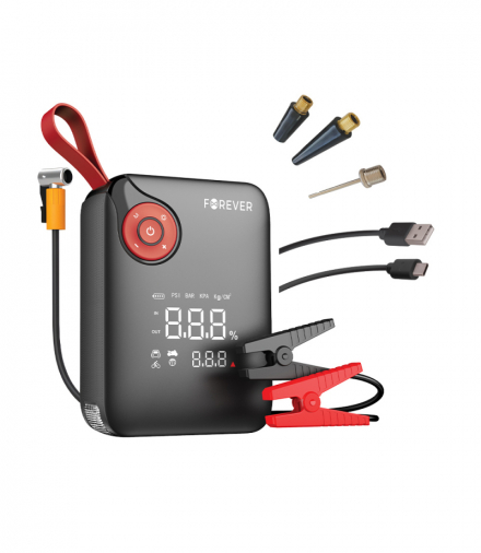 Jump starter 4w1 JS-400 7200mAh czarno-czerwony Forever TFO GSM186718