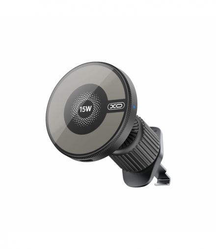 Uchwyt samochodowy XO CX025 magnetyczny z ładowaniem bezprzewodowym indukcyjnym 15W czarny do kratki TFO GSM182492