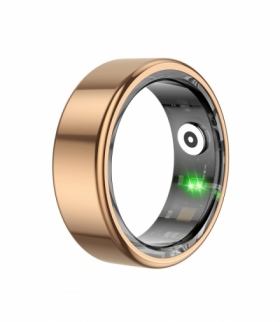 Maxlife smart ring dla osób dbających o zdrowie, kroki, kalorie, dystans, tętno, tlen we krwi MXSR-100 złoty rozmiar 10 TFO OEM0300710