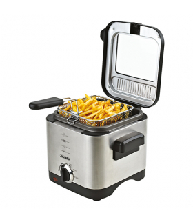 Frytkownica 1.5L, 900W, pokrywa z okienkiem, koszyk z funkcją podnoszenia, nienagrzewający się uchwyt, MESKO MS 4910