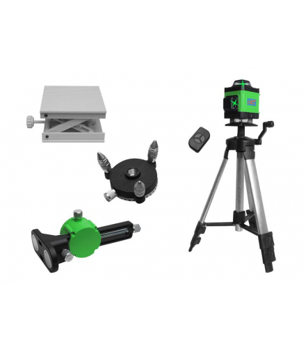 POZIOMICA LASEROWA 360° LASER KRZYŻOWY 4D + STATYW M293 LXM293/K
