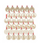 Bombki drewniane, różne wzory, 36szt. Ruhhy 24855