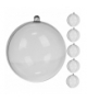 Bombki rozkładane, przezroczyste 10cm zestaw 5szt. bombka rozkłada się na pół, możliwość włożenia dekoracji do środka Ruhhy 22276