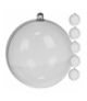 Bombki rozkładane, przezroczyste 12cm, zestaw 5szt. bombka rozkłada się na pół, możliwość włożenia dekoracji do środka Ruhhy 22278