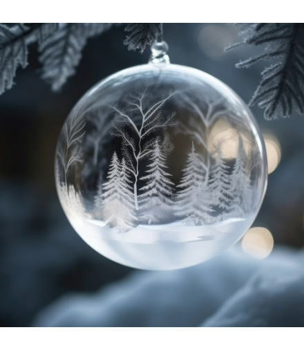 Bombki rozkładane, przezroczyste 12cm, zestaw 5szt. bombka rozkłada się na pół, możliwość włożenia dekoracji do środka Ruhhy 22278