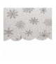 Duży obrus świąteczny na stół, 220x140cm, biały w śnieżynki Ruhhy 22791