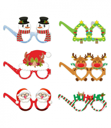 Papierowe okulary świąteczne, 6szt. ATL BQ89