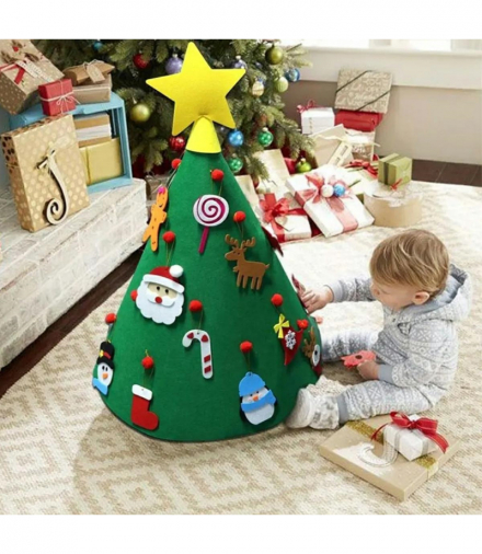 Filcowa choinka 3D dla dzieci 70X40cm DIY ATL DA63