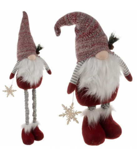 Skrzat świąteczny teleskopowy, gnom, krasnal 10cm x 27cm x 50-82cm Ruhhy 22315
