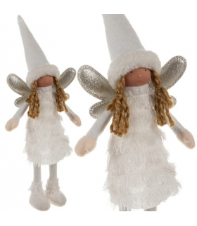 Wróżka figurka świąteczna biała 40cm Ruhhy 22342