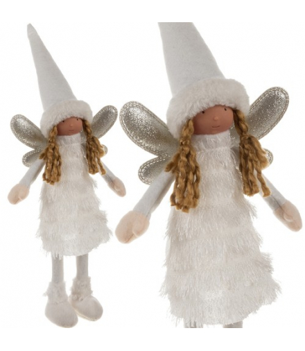 Wróżka figurka świąteczna biała 40cm Ruhhy 22342