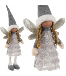 Wróżka figurka świąteczna szara 40cm Ruhhy 22343