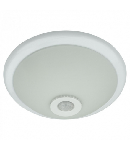 ZESTAW plafon szklany 2xE27 z czujnikiem PIR + osobno żarówki 2x EC79481 10W 4000K 2x900lm ECO_LIGHT_KALISZ EC61071