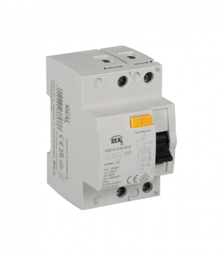 Wyłącznik różnicowo-prądowy, 2P KRD10-2/40/30-B biały Kanlux 38531
