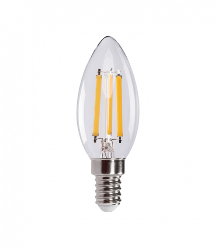 Żarówka LED, źródło światła LED XLED C35 E14 7W CW zimna 6500K transparentny Kanlux 38418