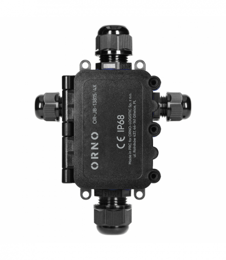 Puszka n/t HD IP68, 0,5-6,0mm² ,2 dławnice M20, 2 dławnice M16, układ X Orno OR-JB-13815/4X