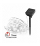 Dekoracje - 120 LED nano łezki z panelem solarnym, miedź, 12 m, IP44, zimna biel, timer EMOS D3ZC01