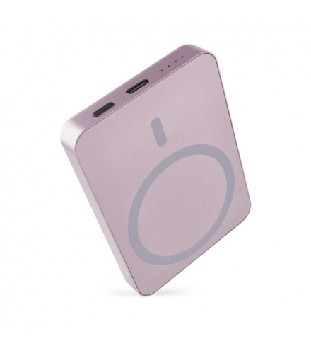 Powerbank EMOS WI 522, 5 000 mAh, 20 W+Wireless, baby pink EMOS B0555S