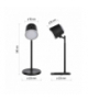 Lampa biurkowa LED ABBIE, ładowalna, czarna EMOS Z7636B