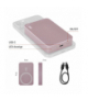 Powerbank EMOS WI 1046, 10 000 mAh, 20 W+Wireless, baby pink EMOS B0551S