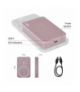 Powerbank EMOS WI 1046, 10 000 mAh, 20 W+Wireless, baby pink EMOS B0551S