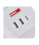 Przedłużacz - kostka 2m, 2 gniazda, biały, 2×USB-A + 1×USB-C+Qi, 1,5 mm2 EMOS P0212CQ