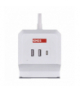 Przedłużacz - kostka 2m, 2 gniazda, biały, 2×USB-A + 1×USB-C+Qi, 1,5 mm2 EMOS P0212CQ