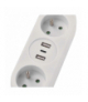 Przedłużacz 2m 2 gniazda + 2×USB A+1×USB C, biały, PVC, 1 mm2 EMOS P0212U